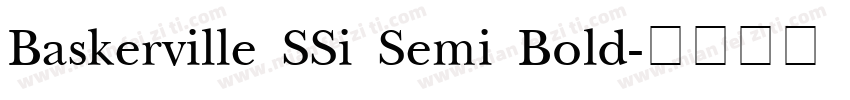 Baskerville SSi Semi Bold字体转换